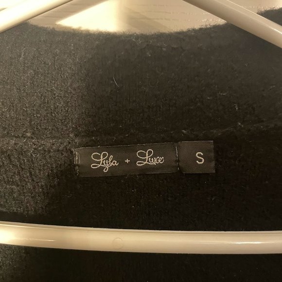 LYLA + LUXE FITTED KNIT COAT (Small, Black) - Picture 8 of 8